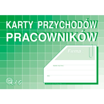 Karta przychodów pracowników A5 K10